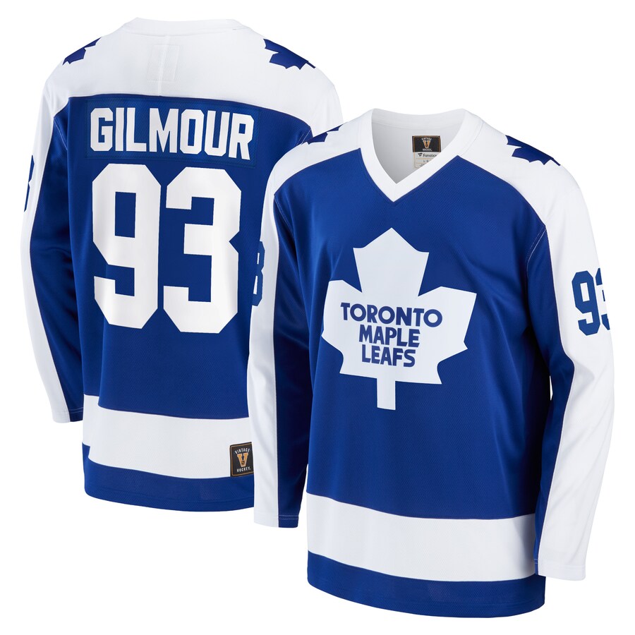 Men's Toronto Maple Leafs Doug Gilmour Fanatics Branded Blue Breakaway Retired Player Jersey - Jersey