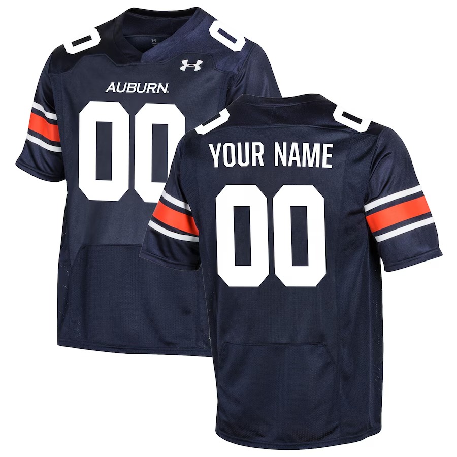 Auburn Tigers Under Armour Replica Custom Jersey - Navy - Jersey
