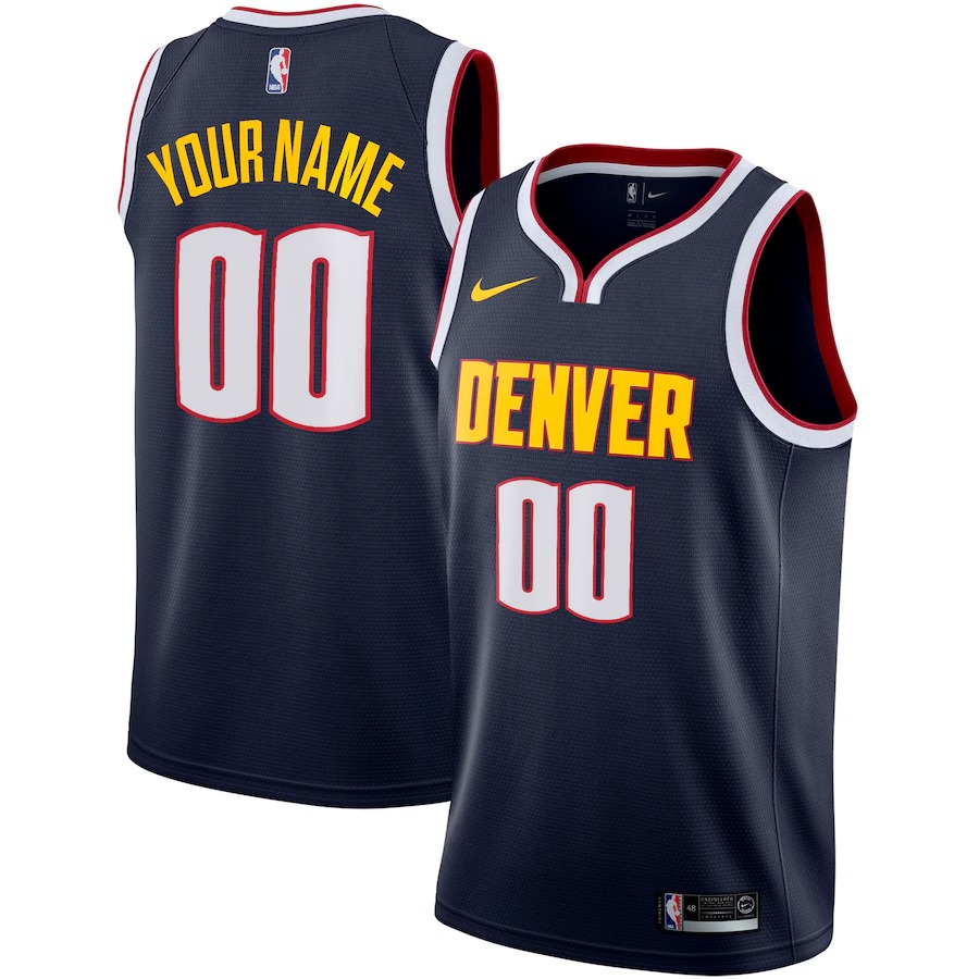 Men's Denver Nuggets Nike Navy 2022/23 Swingman Custom Jersey - Icon Edition - Jersey