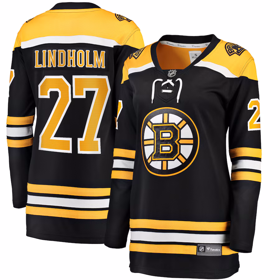 Women's Boston Bruins Hampus Lindholm Fanatics Black Home Breakaway Player Jersey - Jersey