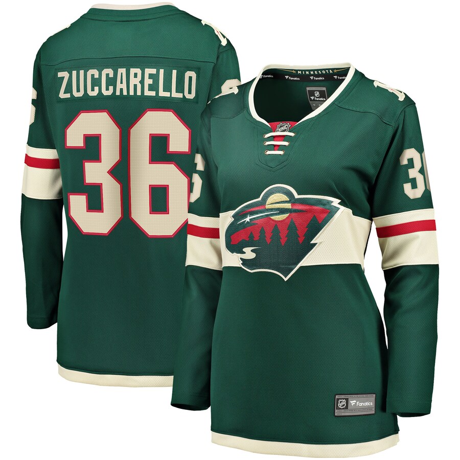 Women's Minnesota Wild Mats Zuccarello Fanatics Branded Green 2017 Breakaway Player Jersey - Jersey