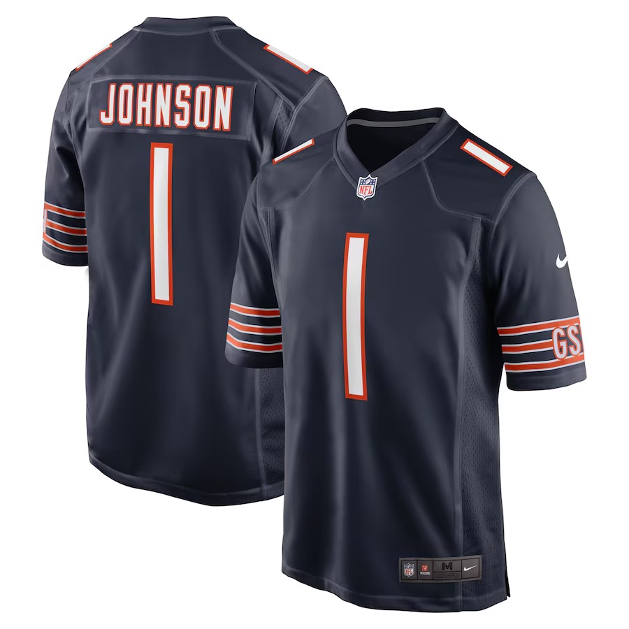 Men's Chicago Bears Jaylon Johnson Nike Navy Game Jersey - Jersey
