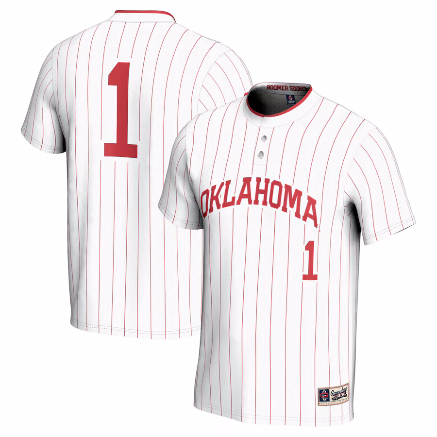 #1 Oklahoma Sooners GameDay Greats Unisex Lightweight Softball Jersey - White - Jersey