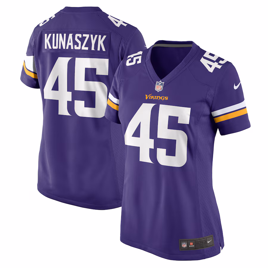 Women's Minnesota Vikings Jordan Kunaszyk Nike Purple Game Jersey - Jersey