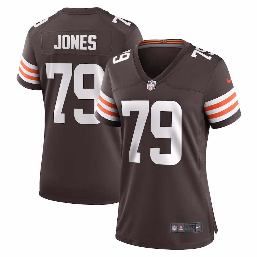 Women's Cleveland Browns Dawand Jones Nike  Brown Team Game Jersey - Jersey