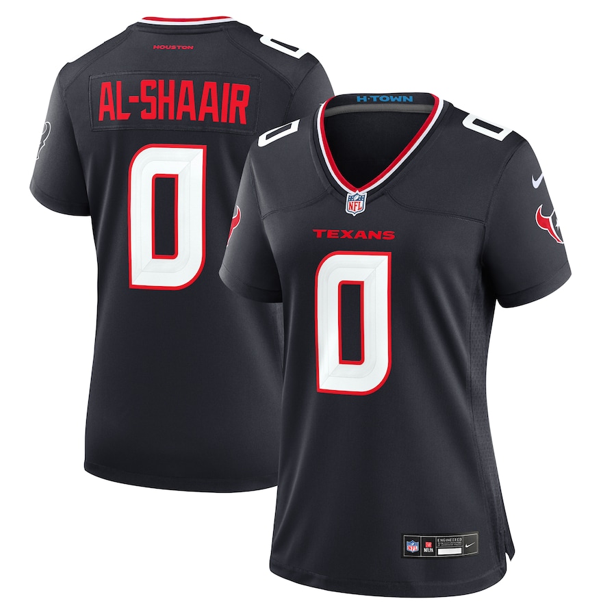 Women's Houston Texans Azeez Al-Shaair Nike  Navy Team Game Jersey - Jersey
