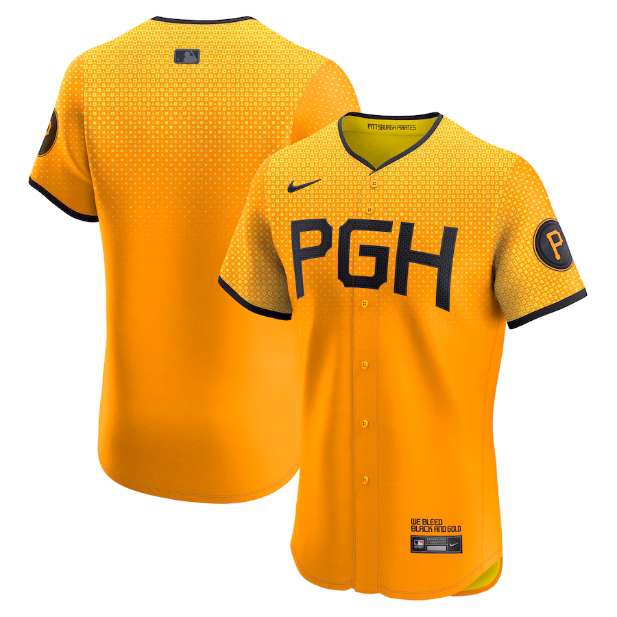 Men's Pittsburgh Pirates Nike Gold City Connect Elite Jersey - Jersey