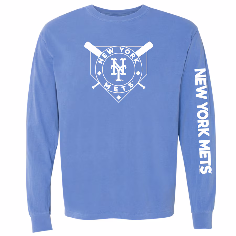 Women's New York Mets Soft as a Grape Royal Pigment Dye Long Sleeve T-Shirt - Jersey