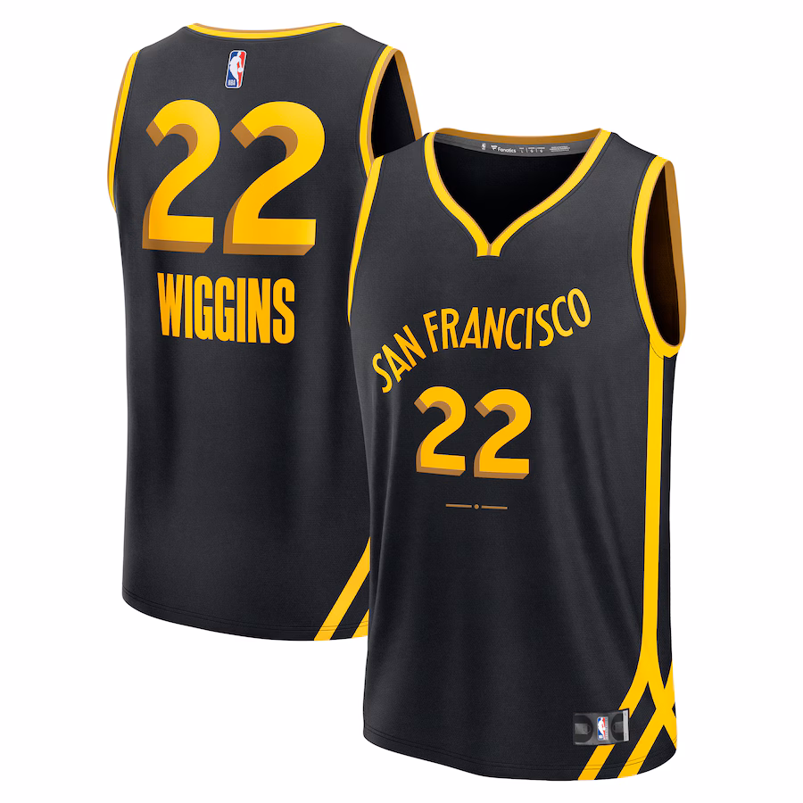 Men's Golden State Warriors Andrew Wiggins Fanatics Black Fast Break Jersey - City Edition - Jersey