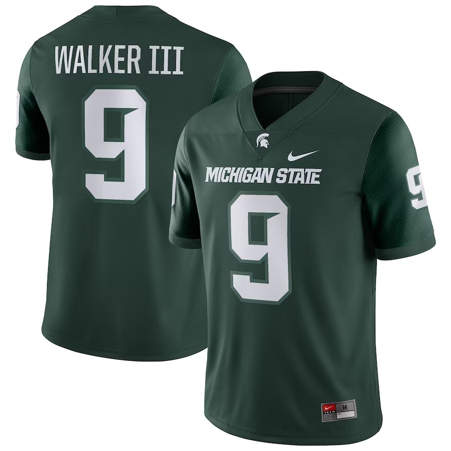 Kenneth Walker III Michigan State Spartans Nike Player Game Jersey - Green - Jersey