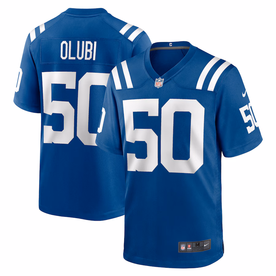 Men's Indianapolis Colts Segun Olubi Nike Royal Game Player Jersey - Jersey