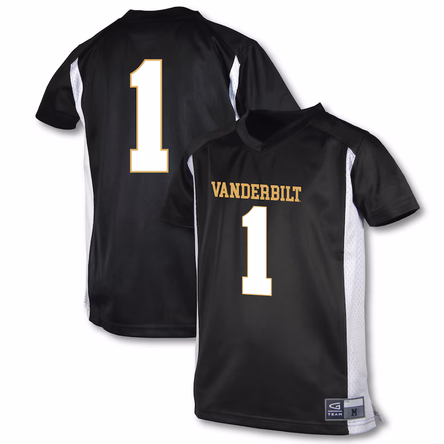 Youth Garb #1 Black Vanderbilt Commodores Football Jersey - Jersey