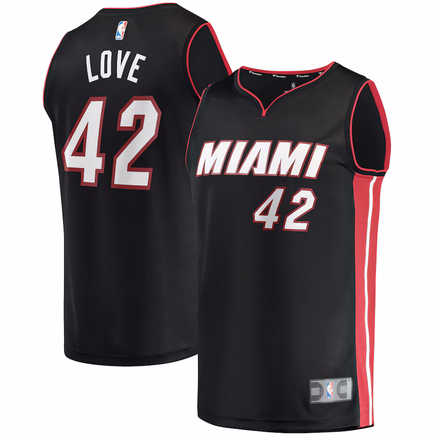 Men's Miami Heat Kevin Love Fanatics Black Fast Break Player Jersey - Icon Edition - Jersey