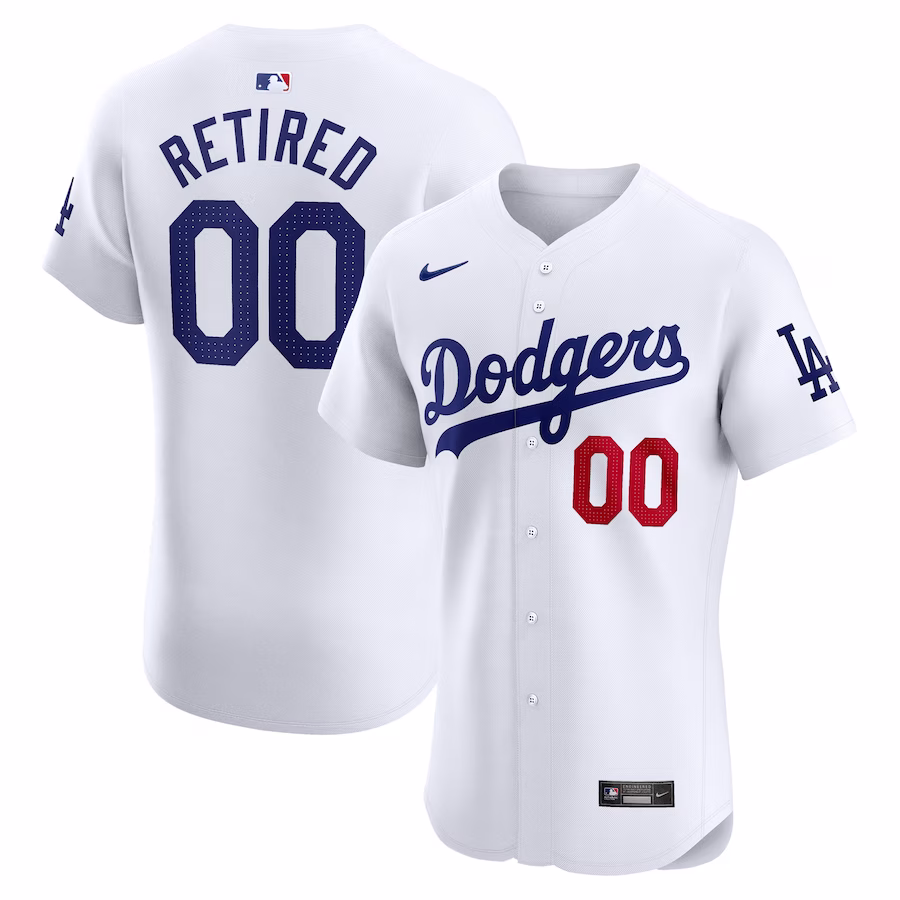 Men's Los Angeles Dodgers Nike White Home Elite Pick-A-Player Retired Roster Jersey - Jersey