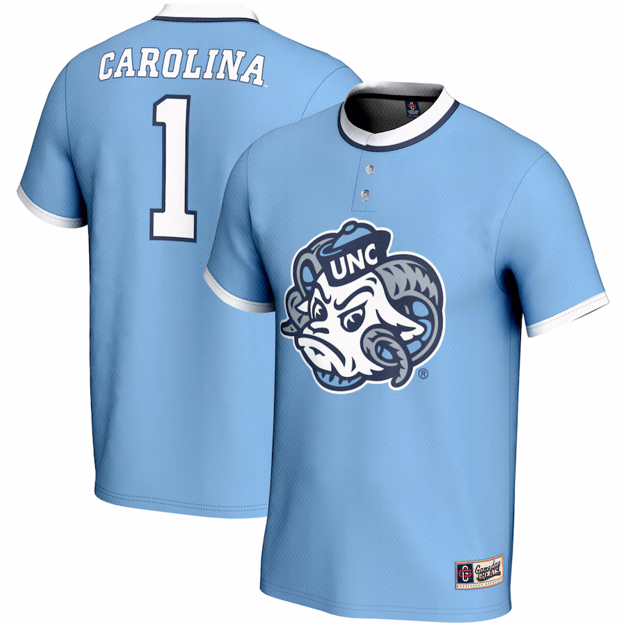 Youth GameDay Greats  Carolina Blue #1 North Carolina Tar Heels Lightweight Softball Jersey - Jersey