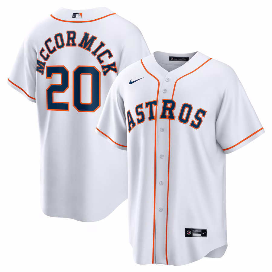 Men's Houston Astros Chas McCormick Nike White Home Replica Player Jersey - Jersey