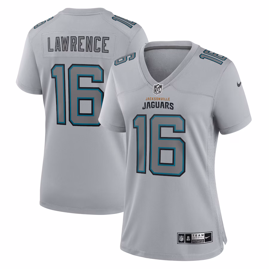Women's Jacksonville Jaguars Trevor Lawrence Nike Gray Atmosphere Fashion Game Jersey - Jersey