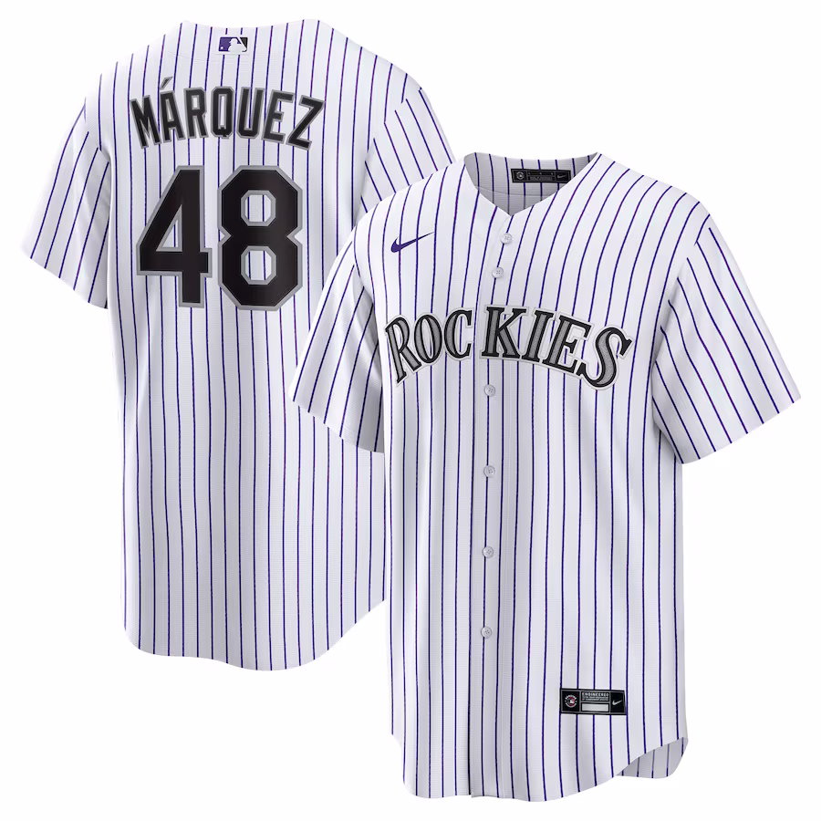 Men's Colorado Rockies Germán Márquez Nike White Home  Replica Player Jersey - Jersey