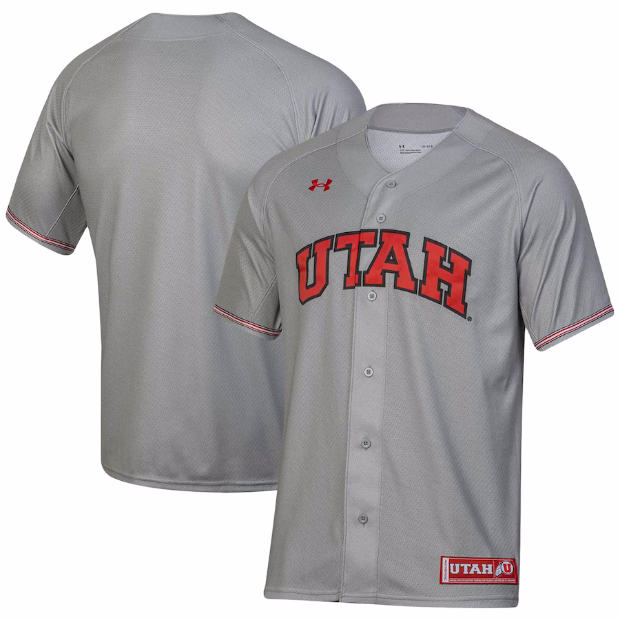 Utah Utes Under Armour Replica Baseball Jersey - Gray - Jersey