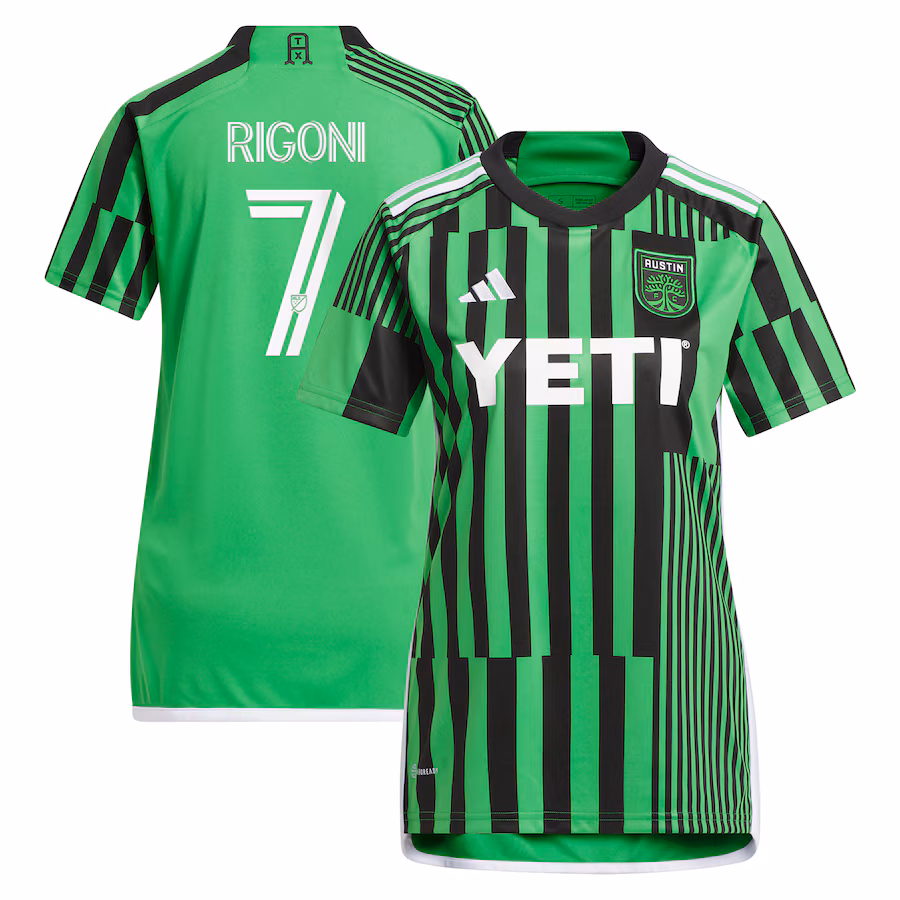 Women's Austin FC Emiliano Rigoni adidas Green 2023 Las Voces Kit Replica Jersey - Jersey