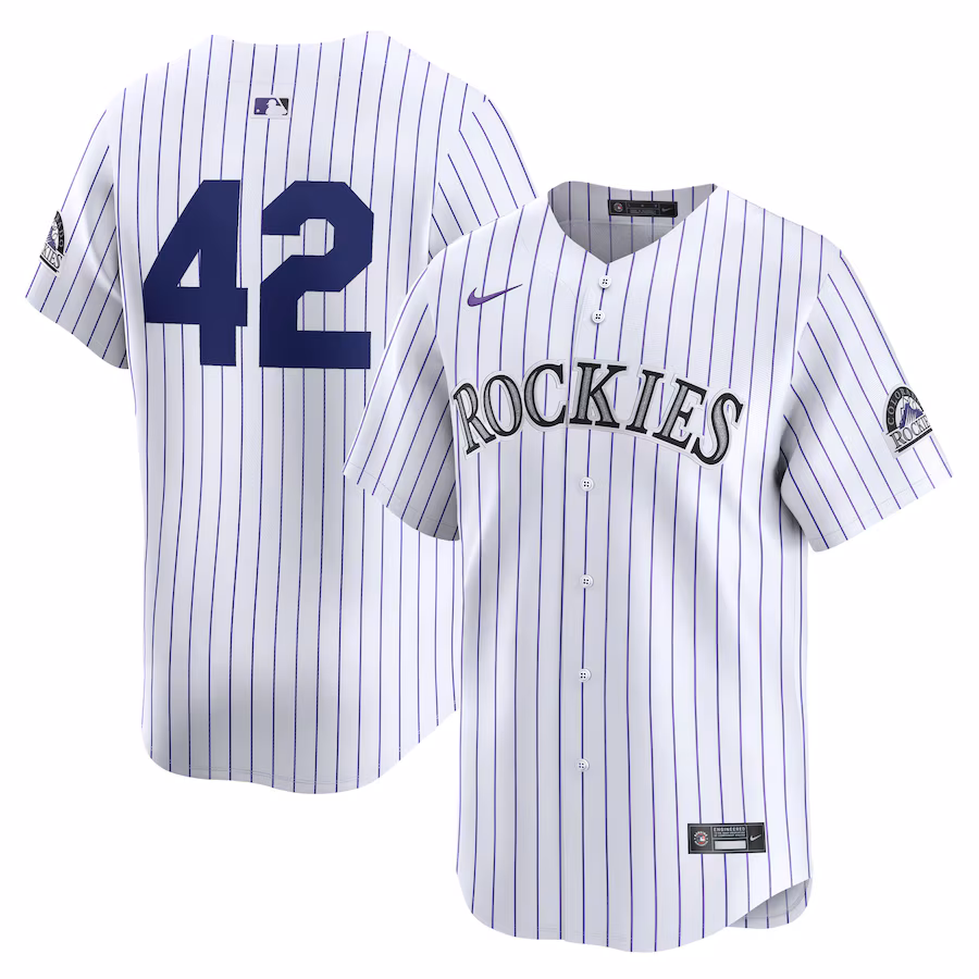 Men's Colorado Rockies  Nike White 2024 Jackie Robinson Day Home Limited Jersey - Jersey