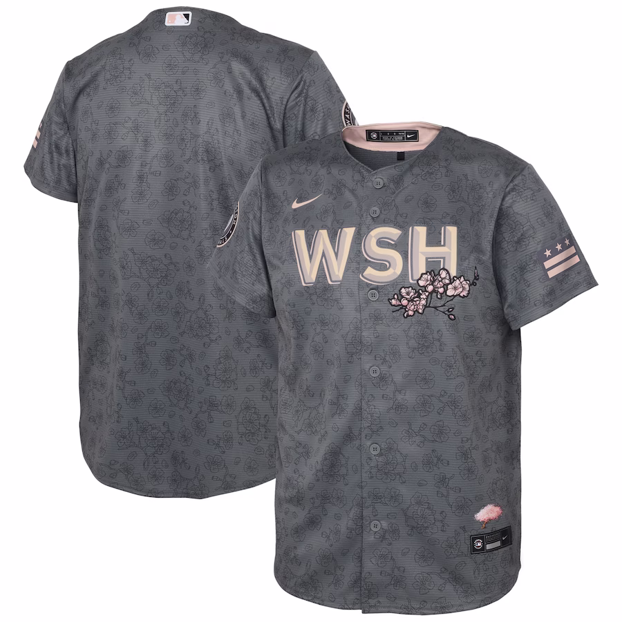 Youth Washington Nationals Nike Gray City Connect Replica Jersey - Jersey