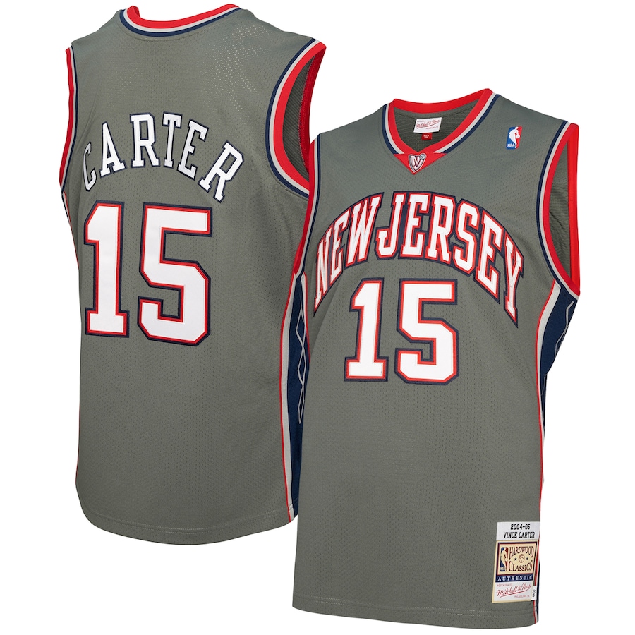 Men's New Jersey Nets Vince Carter Mitchell & Ness Gray 2004/05 Authentic Player Jersey - Jersey