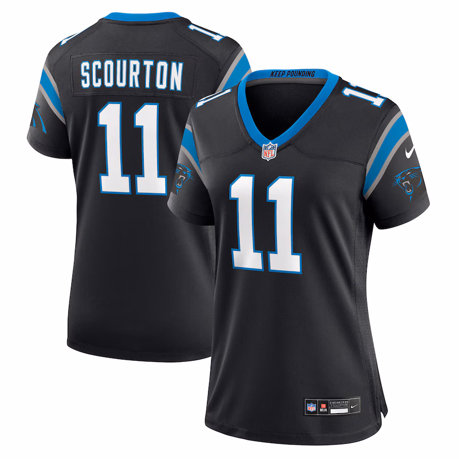 Women's Carolina Panthers Nic Scourton Nike Black Team Game Jersey - Jersey