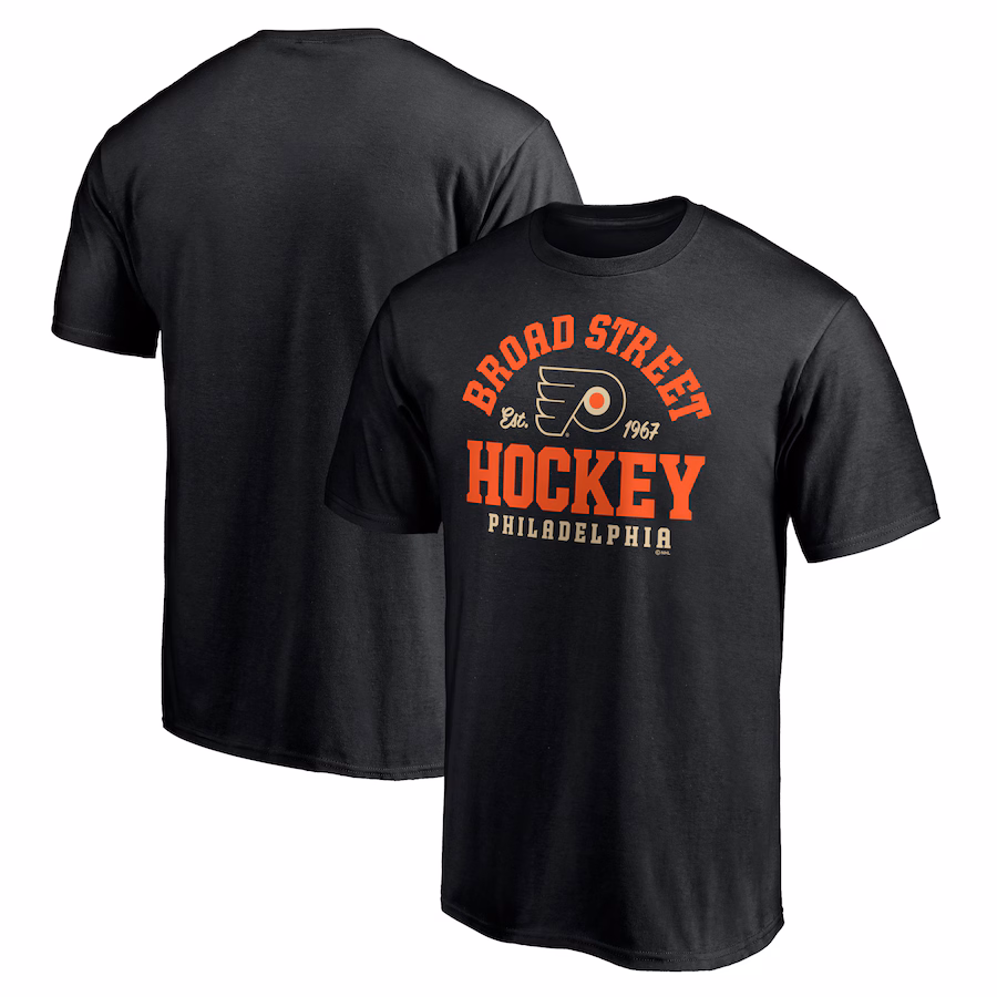 Men's Philadelphia Flyers Black Hometown Collection Broad Street T-Shirt - Jersey