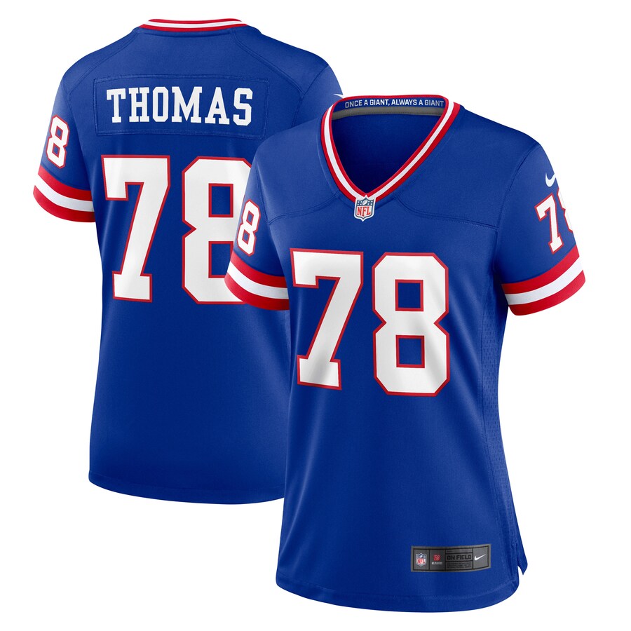 Women's New York Giants Andrew Thomas Nike Royal Classic Player Game Jersey - Jersey
