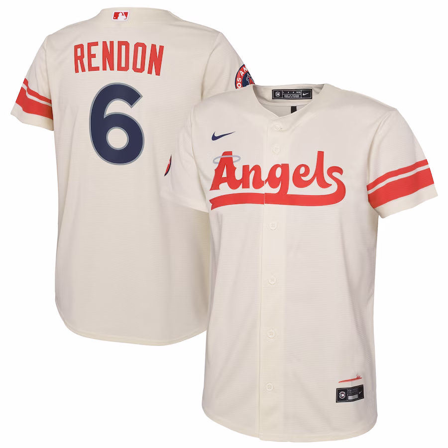 Youth Los Angeles Angels Anthony Rendon Nike Cream City Connect Replica Player Jersey - Jersey