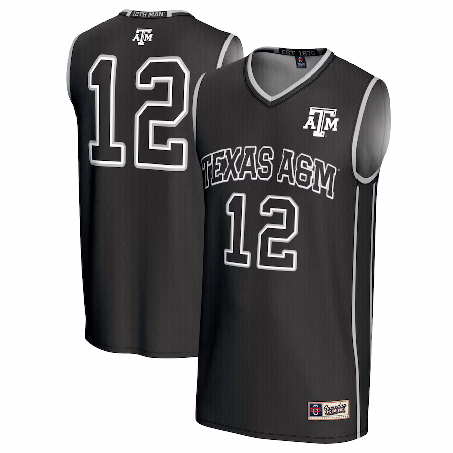 #12 Texas A&M Aggies GameDay Greats Youth Basketball Lightweight Fashion Jersey - Black - Jersey