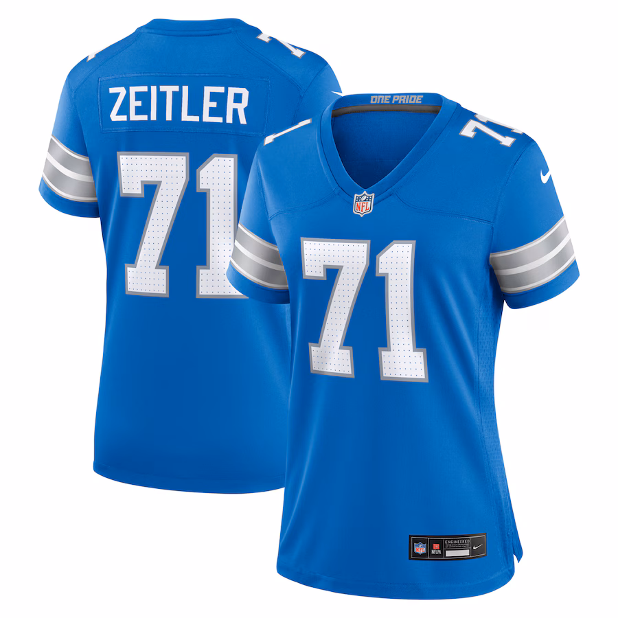 Women's Detroit Lions Kevin Zeitler Nike  Blue Game Jersey - Jersey