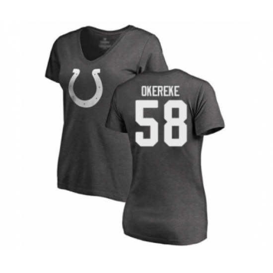 Football Women's Indianapolis Colts #58 Bobby Okereke Ash One Color T-Shirt - Jersey
