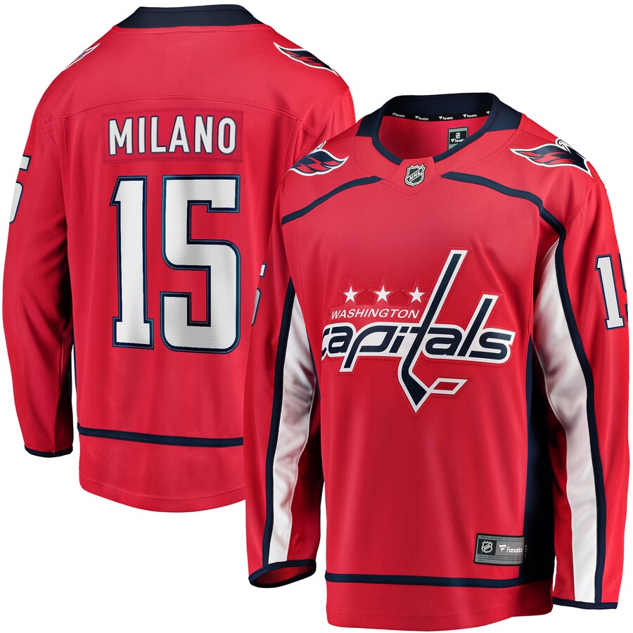 Men's Washington Capitals Sonny Milano Fanatics Branded Red Home Breakaway Jersey - Jersey