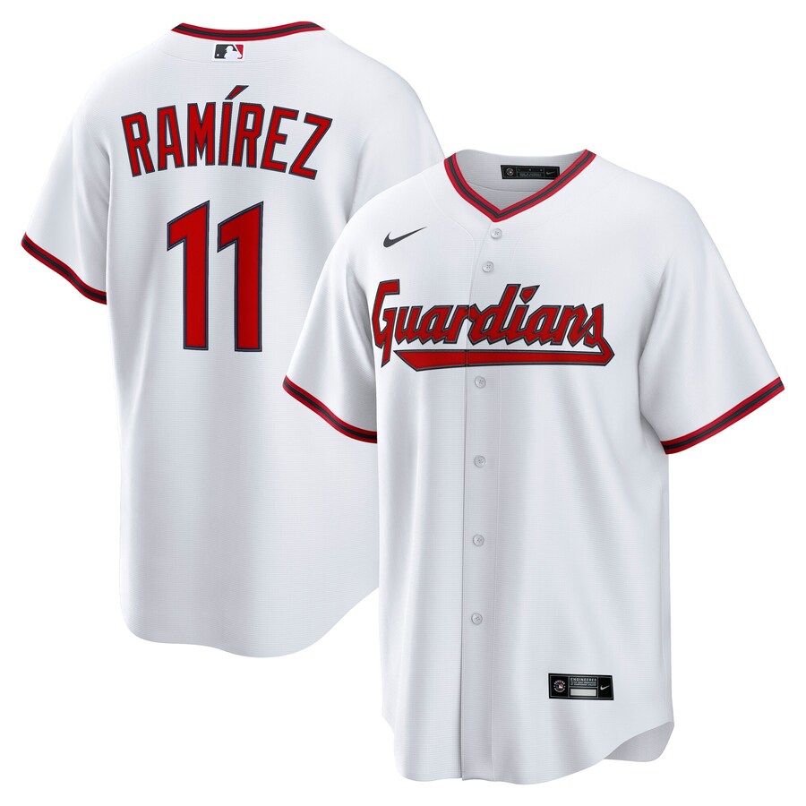Men's Cleveland Guardians José Ramírez Nike White Home Replica Jersey - Jersey
