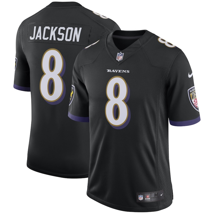Men's Baltimore Ravens Lamar Jackson Nike Black Speed Machine Limited Jersey - Jersey