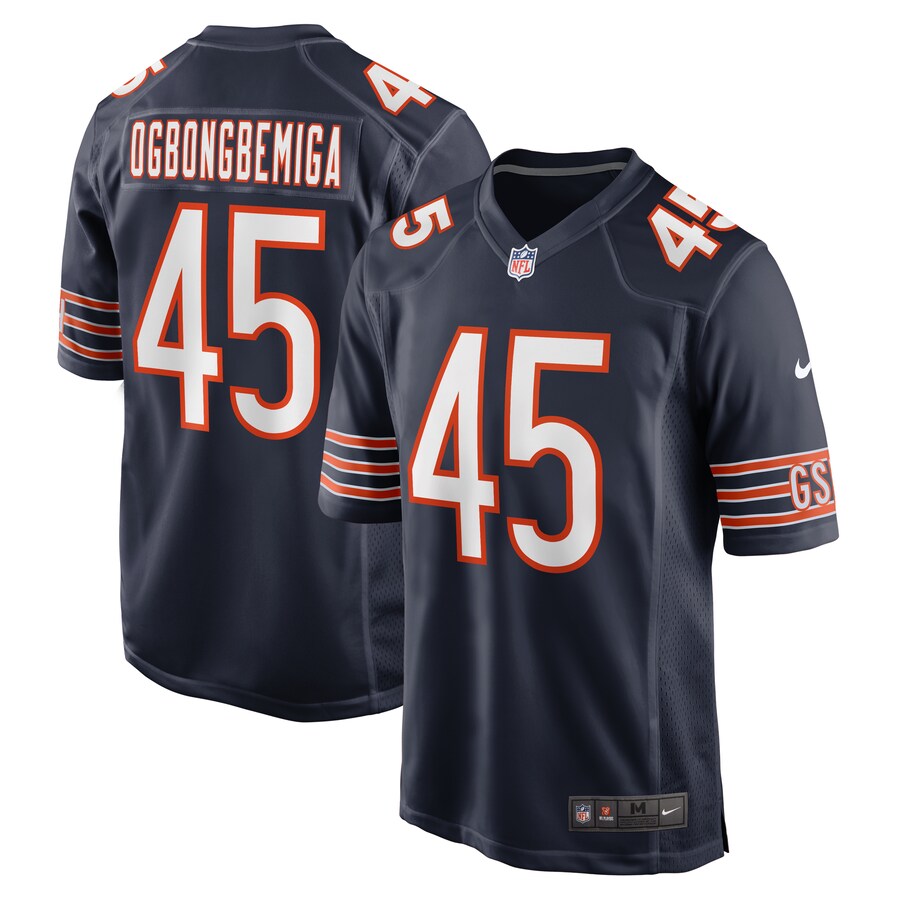 Men's Chicago Bears Amen Ogbongbemiga Nike  Navy  Game Jersey - Jersey