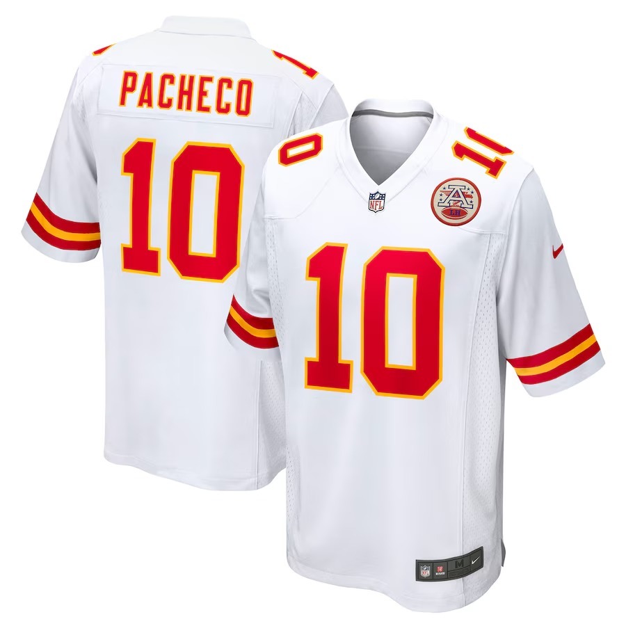 Men's Kansas City Chiefs Isiah Pacheco Nike White Away Game Player Jersey - Jersey