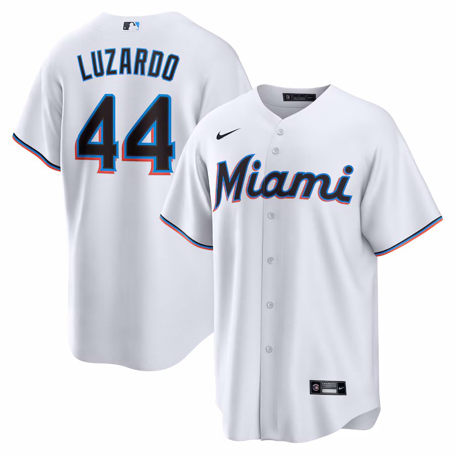 Men's Miami Marlins Jesús Luzardo Nike White Home  Replica Player Jersey - Jersey