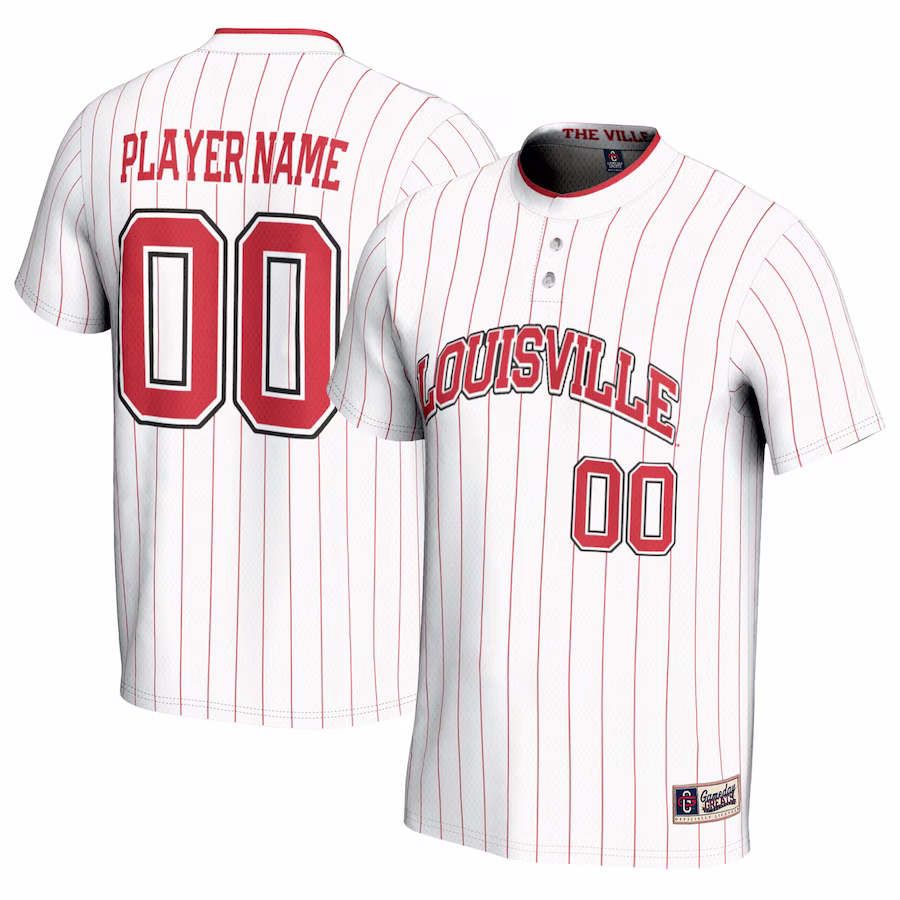 Louisville Cardinals GameDay Greats Youth NIL Pick-A-Player Lightweight Softball Jersey - White - Jersey