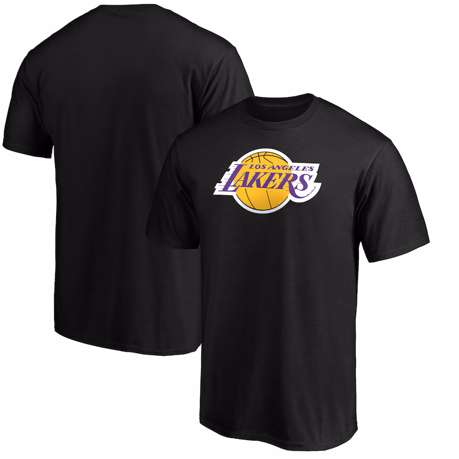 Men's Los Angeles Lakers  Black Primary Logo T-Shirt - Jersey