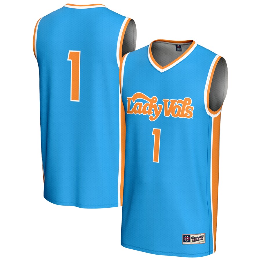 Unisex GameDay Greats #1 Blue Tennessee Volunteers Lightweight Women's Basketball Fashion Jersey - Jersey