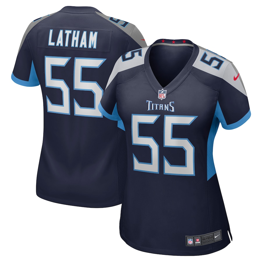 Women's Tennessee Titans JC Latham Nike Navy Alternate Game Jersey - Jersey