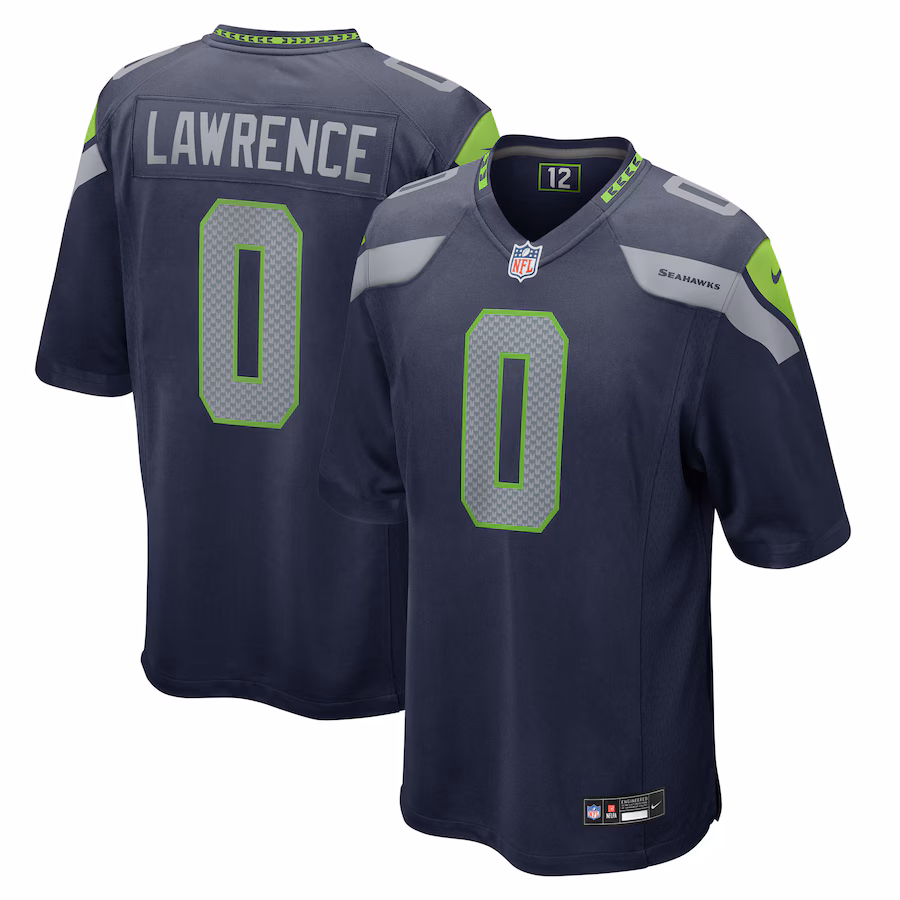 Men's Seattle Seahawks DeMarcus Lawrence Nike College Navy Team Game Jersey - Jersey
