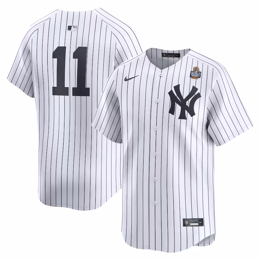 Men's New York Yankees Anthony Volpe Nike White 2024 World Series Home Limited Player Jersey - Jersey