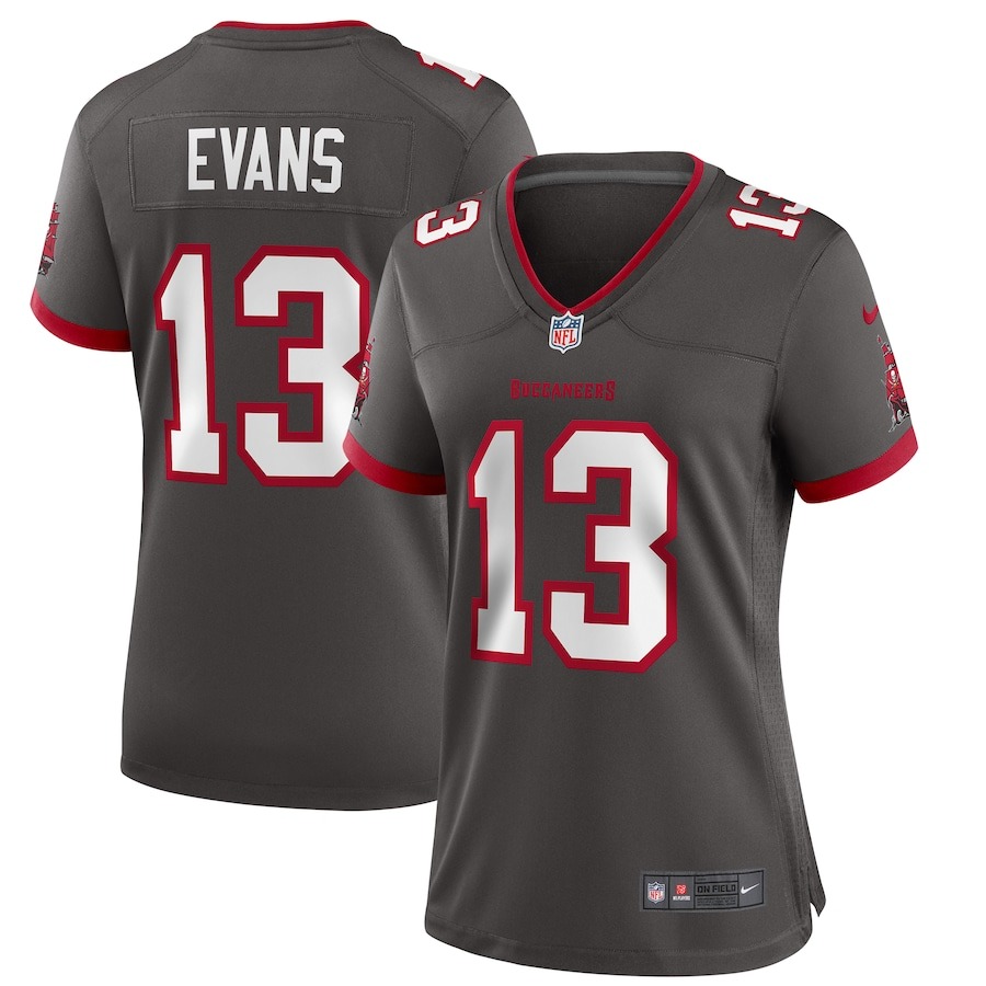 Women's Tampa Bay Buccaneers Mike Evans Nike Pewter Alternate Game Jersey - Jersey