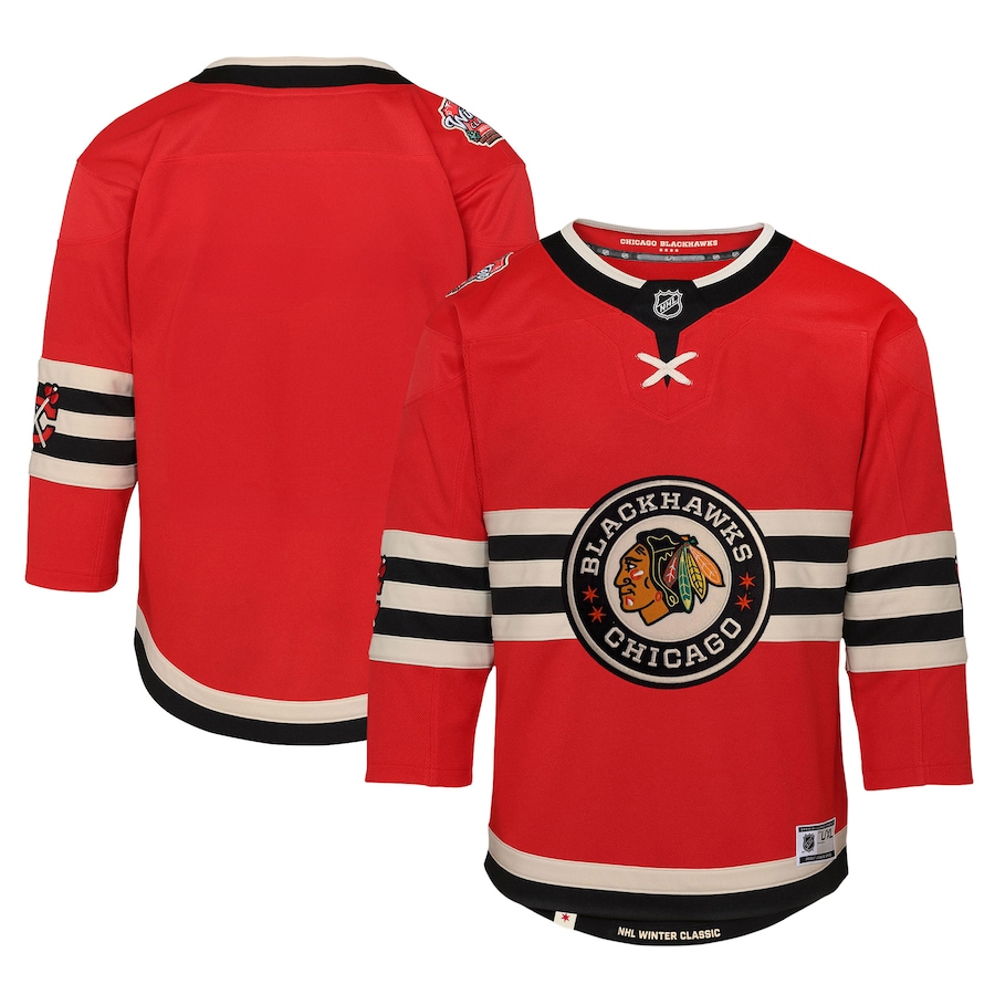 Youth Chicago Blackhawks Red 2025 NHL Winter Classic Premier Jersey - Jersey