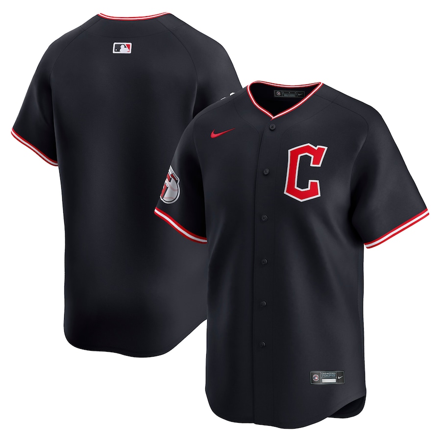 Men's Cleveland Guardians Nike Navy Alternate Limited Jersey - Jersey