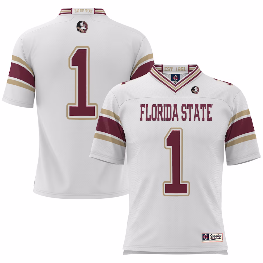 #1 Florida State Seminoles GameDay Greats Football Jersey - White - Jersey